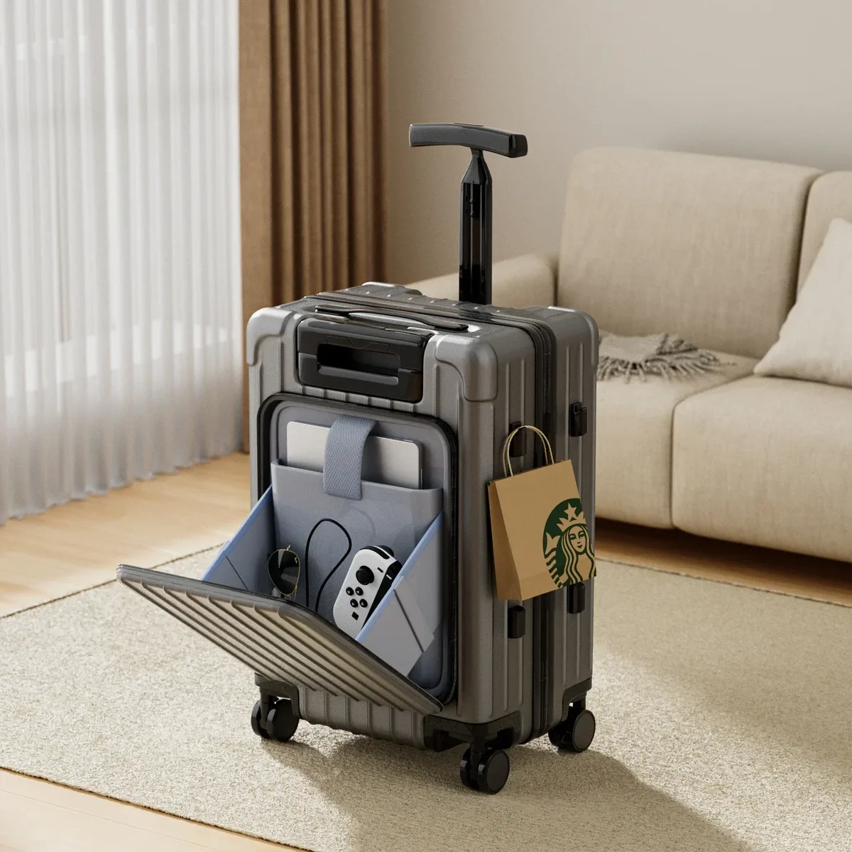 valise pour enfants, valise d'embarquement à ouverture frontale, boîtier de chariot pour ordinateur portable, bagages avec roues spinner, bagage à main pour voyage