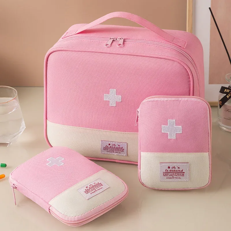 3 pièce/ensemble paquet de médicaments portable de voyage sac de premiers secours multifonctionnel sac de rangement camping en plein air voyage et sac de rangement à domicile