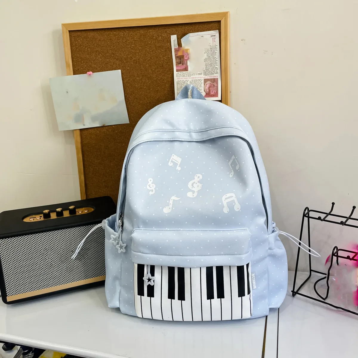 sac à dos sur le thème du piano, sacs à dos élégants pour ordinateur portable, sac à dos décontracté à motif de piano, sac à dos tendance et preppy pour étudiants
