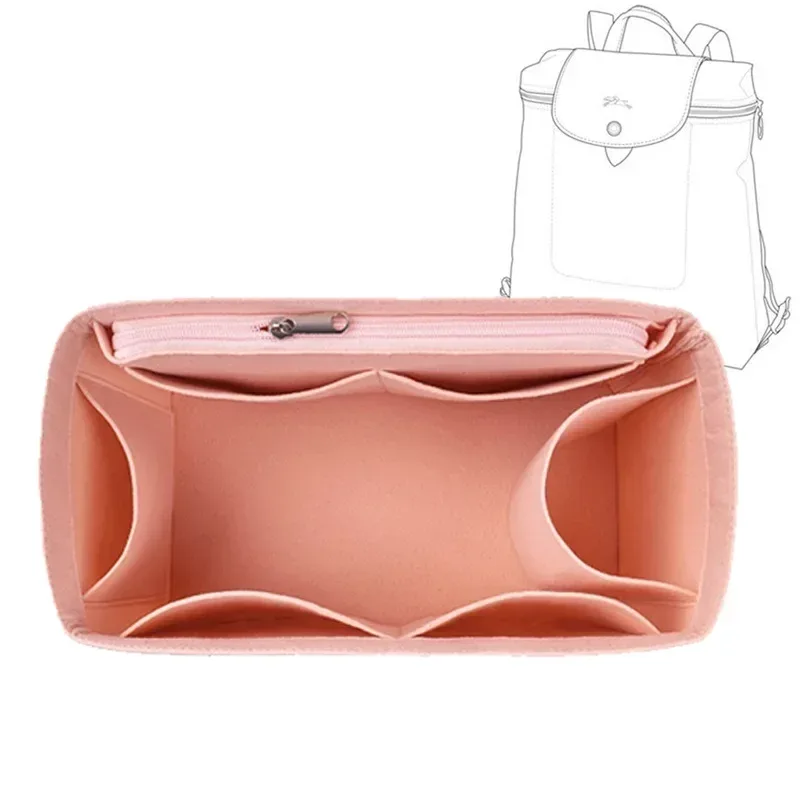 nouvelle pochette souple organisateur feutre insérer sac sac intérieur sac à main insérer sac à main doublure pour longchamp le pliage sac à dos