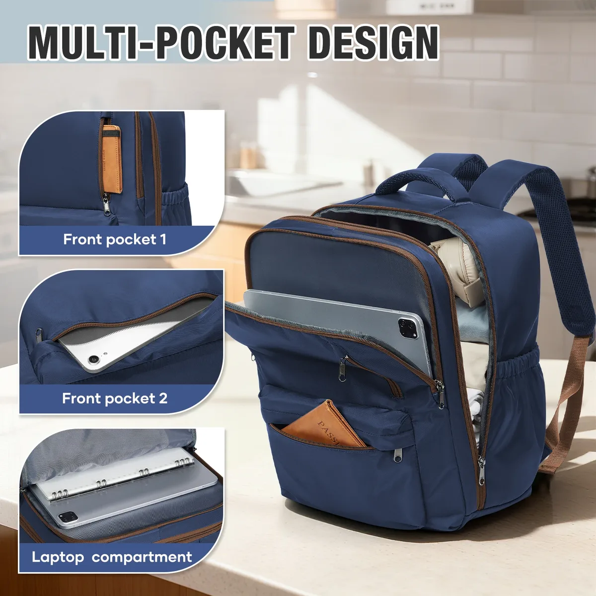 sac à dos de voyage, sac de cabine, sac à dos ryanair 40x30x20, sac à dos pour ordinateur portable 15,6 pouces pour hommes et femmes, sac à dos de trekking décontracté