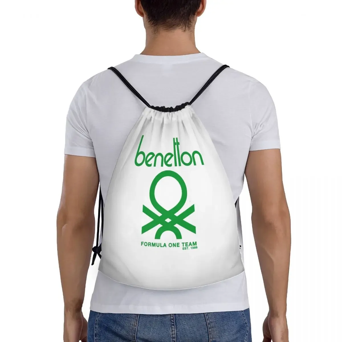 Sacs à dos Benetton tendance avec cordon de serrage, pochette, sac à chaussures, sacs à livres pour voyage et école