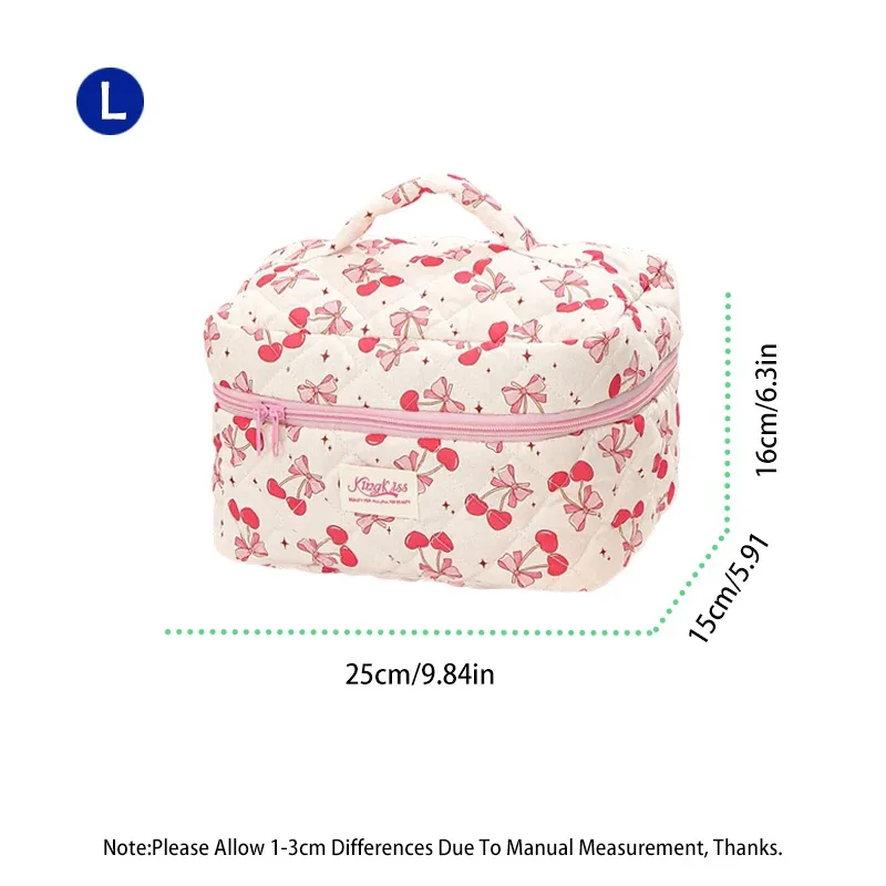 cutecherry trousse de maquillage organisateur de cosmétiques de mode avec fermeture éclair pochette de maquillage de dame de mode pochette de toilette de voyage portable pour les femmes