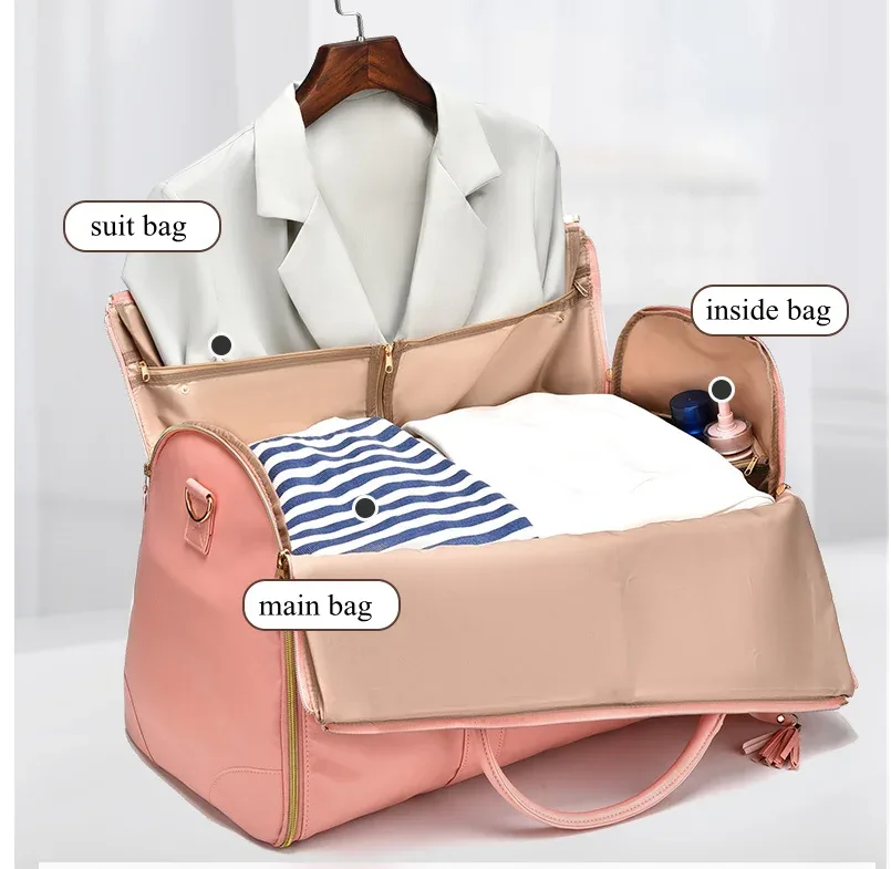 sacs à vêtements roulants pour femmes, sac à main de voyage avec roulettes, sac polochon pour vêtements, costume de voyage, sac de sport roulant