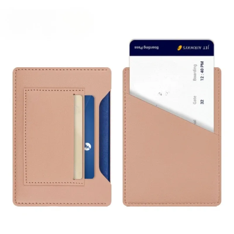 porte-passeport de voyage uni en cuir pu, étui à cartes, housse de protection unisexe, sac de rangement, cadeau