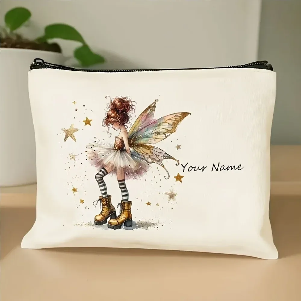 sac de maquillage personnalisé avec motif de fille vintage mignon, sac à main, trousse de toilette, trousse à crayons, cadeau de vacances, trousse à cosmétiques