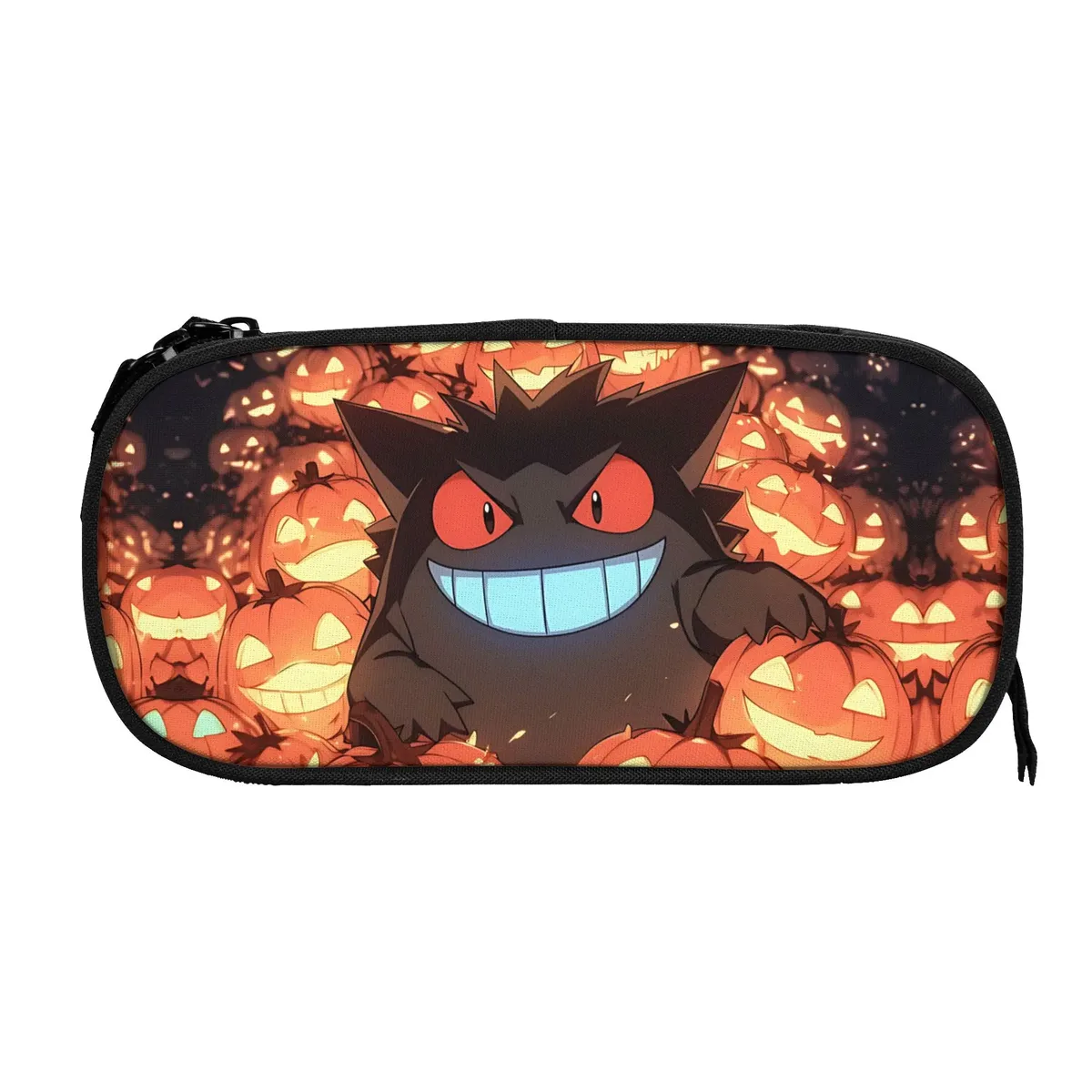 sacs personnalisés pokemon rouge et noir charizard de grande capacité pour enfants, trousse à crayons d'école pour garçons et filles