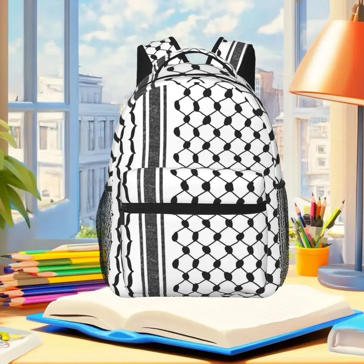 sac à dos d'étudiant hattah (keffiyeh), sac d'école, sac de randonnée, sac de voyage pour hommes et femmes, sac à dos tendance, sacs à bandoulière