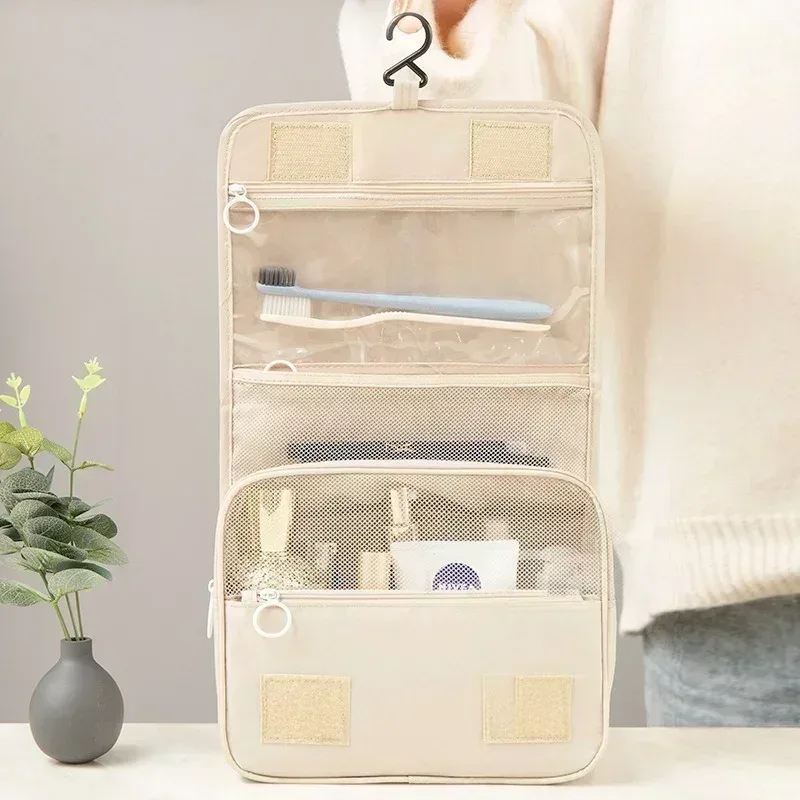 Sacs de maquillage pour femmes de haute qualité, sac à cosmétiques de voyage, organisateur de produits de toilette, rangement étanche, sac de lavage suspendu pour salle de bain