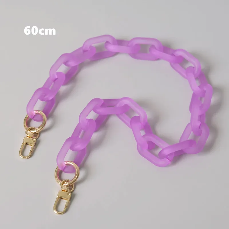 accessoires de sac à bandoulière en acrylique pour femmes, pièces détachables, chaîne de remplacement, bonbons, mignon, sangle mate, chaîne de poignée d'épaule, nouvelle mode