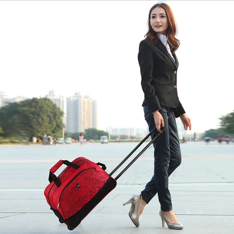 oiwas sac de voyage pliable, sac de voyage à roulettes, valise à roulettes pour femmes et hommes, sacs de voyage avec roulettes, sac à main de bonne qualité