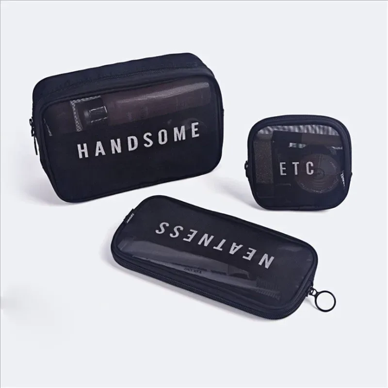 trousse de maquillage transparente à fermeture éclair pour femme, trousse de maquillage de voyage, trousse de 