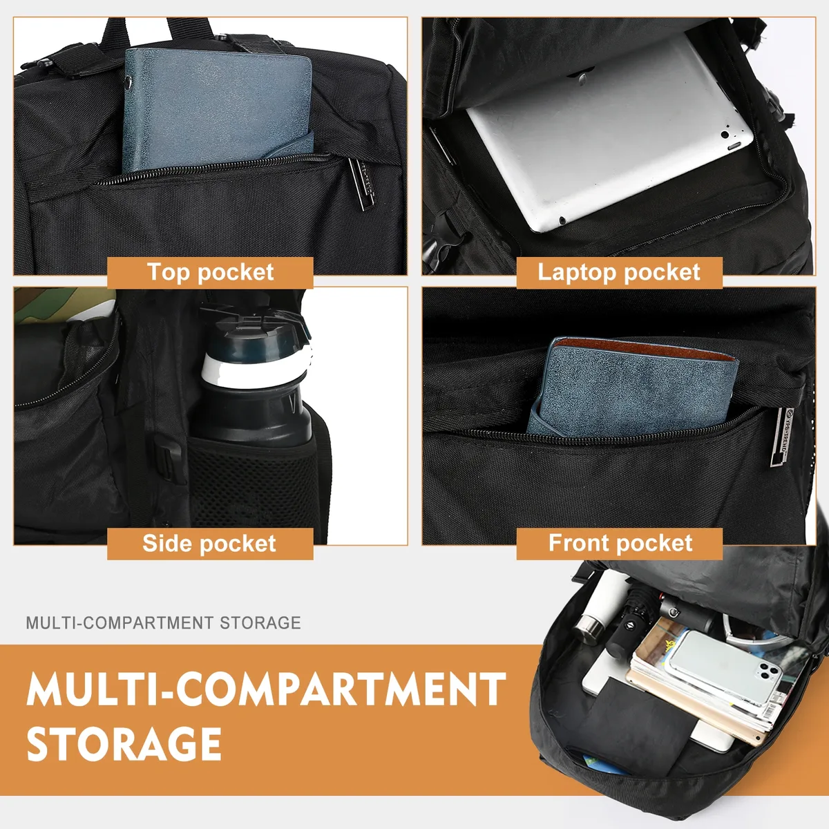 sac de randonnée surdimensionné de grande capacité, étanche, 55l, pour l'extérieur, sport, escalade, voyage, pour hommes et femmes, sac à bagages léger
