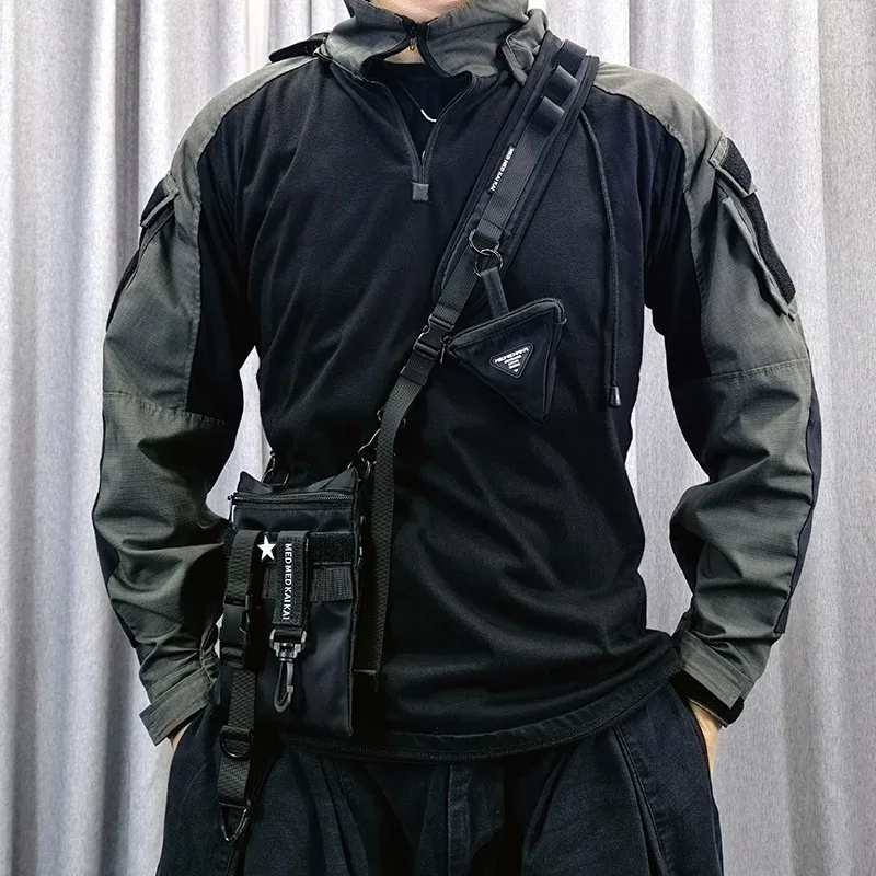 sac à bandoulière tactique multifonction réglable rapide pour hommes, sangle de sport de plein air, style techwear, accessoires de sac à bandoulière