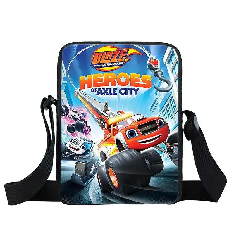 sac à dos blaze and the monster machines, 3 pièces, sac d'école pour enfants avec sacs à bandoulière, trousse à crayons, sac à dos blaze car pour garçons et filles