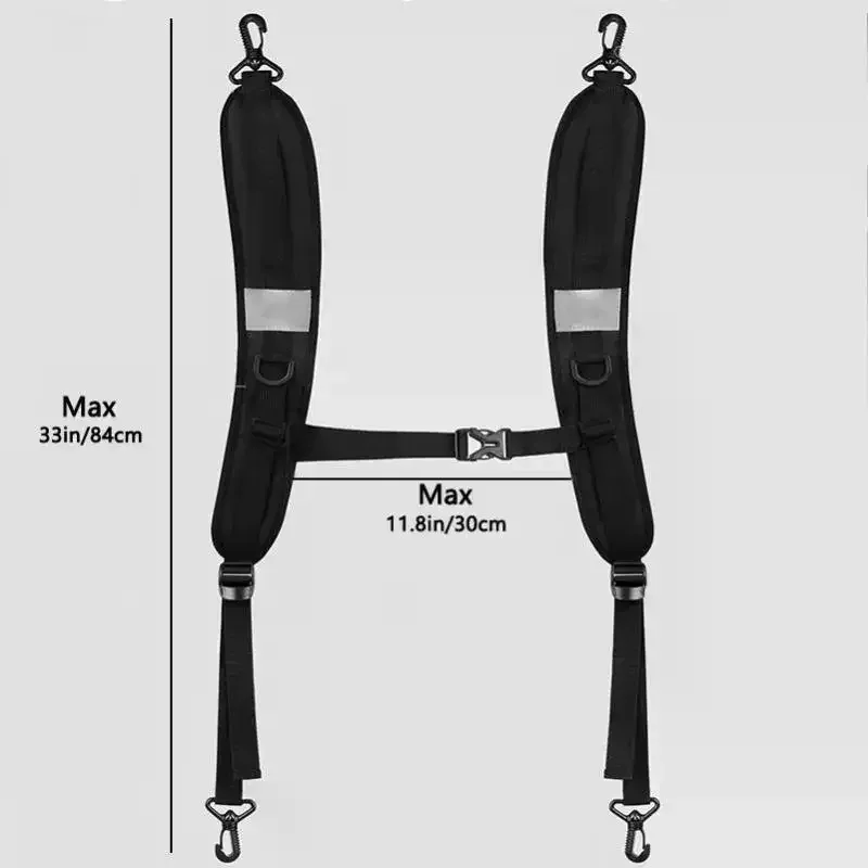 sangles d'épaule réglables pour sac à dos avec bandes réfléchissantes et boucle de poitrine antidérapante pour la randonnée, les trajets quotidiens, l'école et les activités de plein air