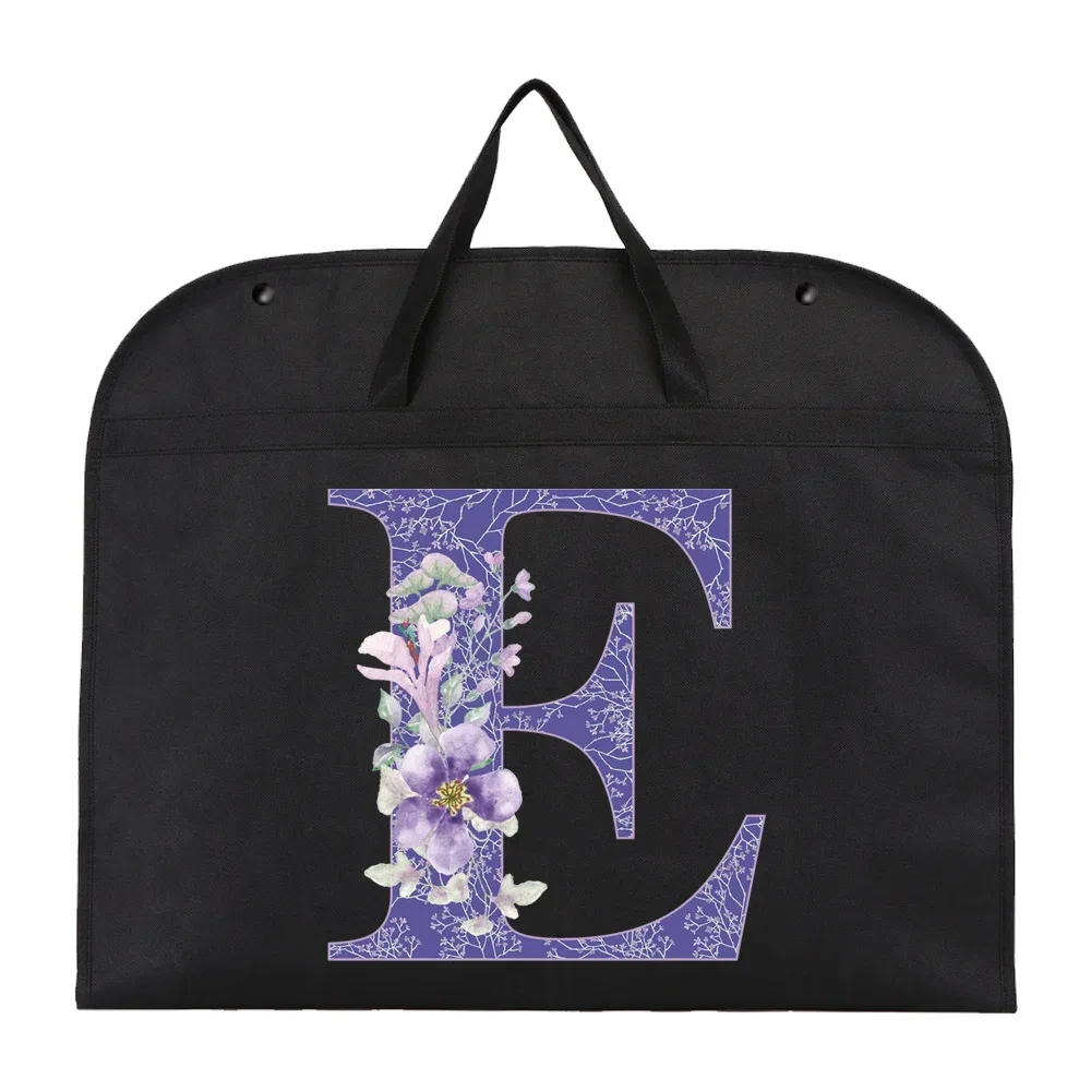 vêtements suspendus housse anti-poussière organisateur robe costume manteau sac de rangement violet fleur sacs à vêtements garde-robe suspendus organisateurs de vêtements
