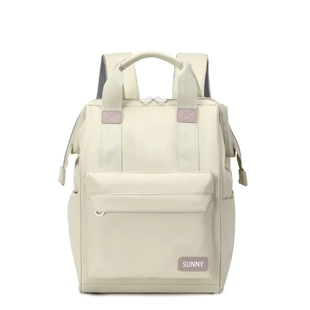 sac à dos à bandoulière de couleur unie, grande capacité, résistant à l'usure, pour ordinateur portable de voyage, tissu oxford, multi-poches, sac d'école pour étudiants