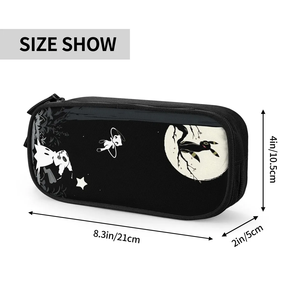 Sacs personnalisés à grande capacité Mimikyu Pokémon Halloween pour enfants, trousse scolaire pour garçons et filles.