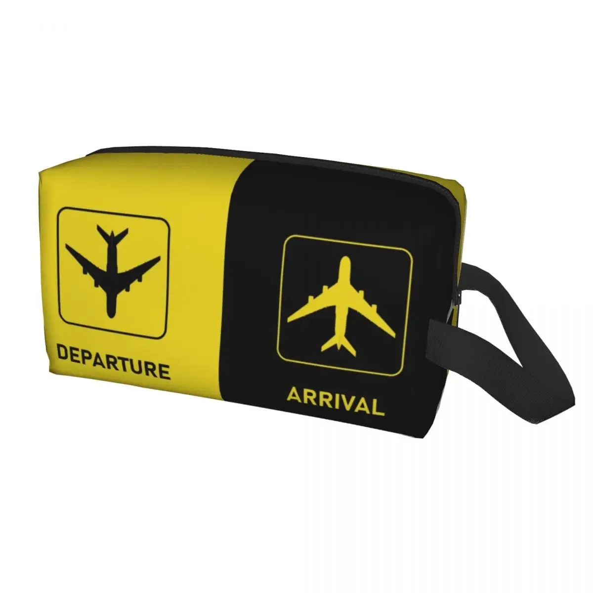 trousse de toilette personnalisée born to fly captain stripes, pilote de vol, aviateur d'aviation, avion, maquillage, rangement de cosmétiques, kit dopp