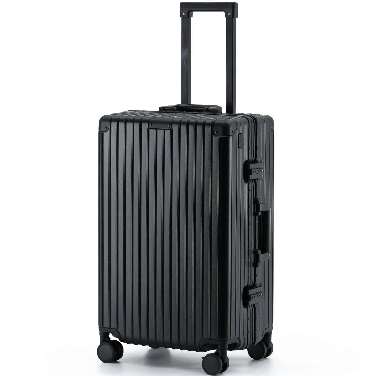valise à roulettes 20/24/26/28 pouces, coque rigide en pc, avec cadre en aluminium, serrure tsa, valise de voyage à roulettes pivotantes
