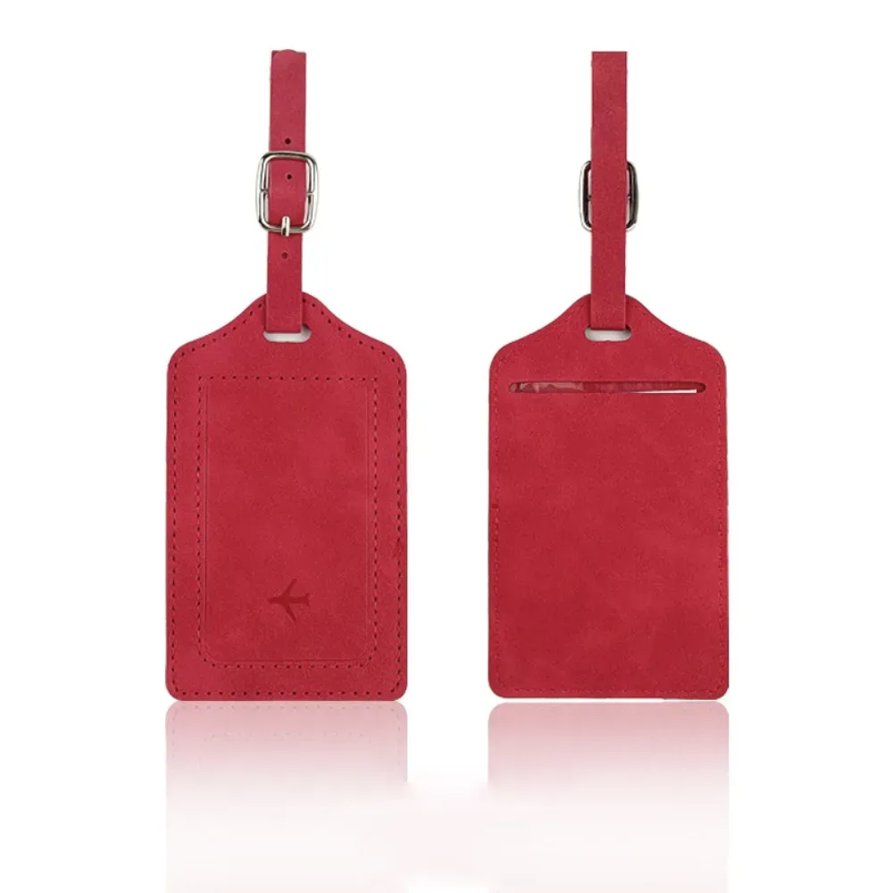 étiquette de bagage en cuir universelle pour hommes et femmes, étiquettes d'embarquement portables, accessoires de voyage, mode