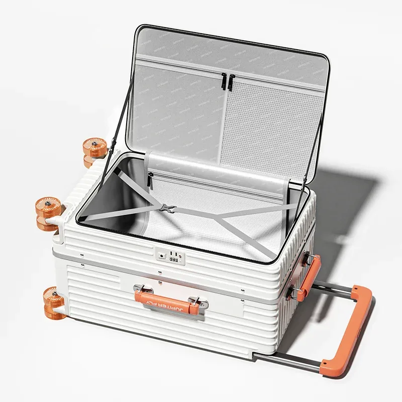 nouveau bagage 20 pouces valise à main ouverture latérale valise de voyage cadre en aluminium boîtier de chariot 30 pouces bagages de grande capacité