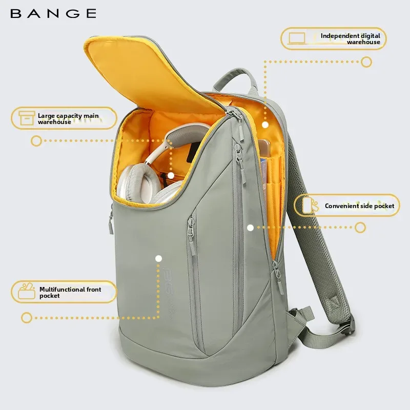 bange vente chaude nouveauté doux léger imperméable hommes sac à dos décontracté pour ordinateur portable