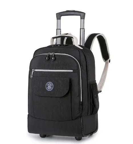 sacs à dos à roulettes pour ordinateur portable, sac à dos à roulettes de voyage étanche, grande capacité, sacs à roulettes pour hommes, bagages, sacs à main, 18 pouces