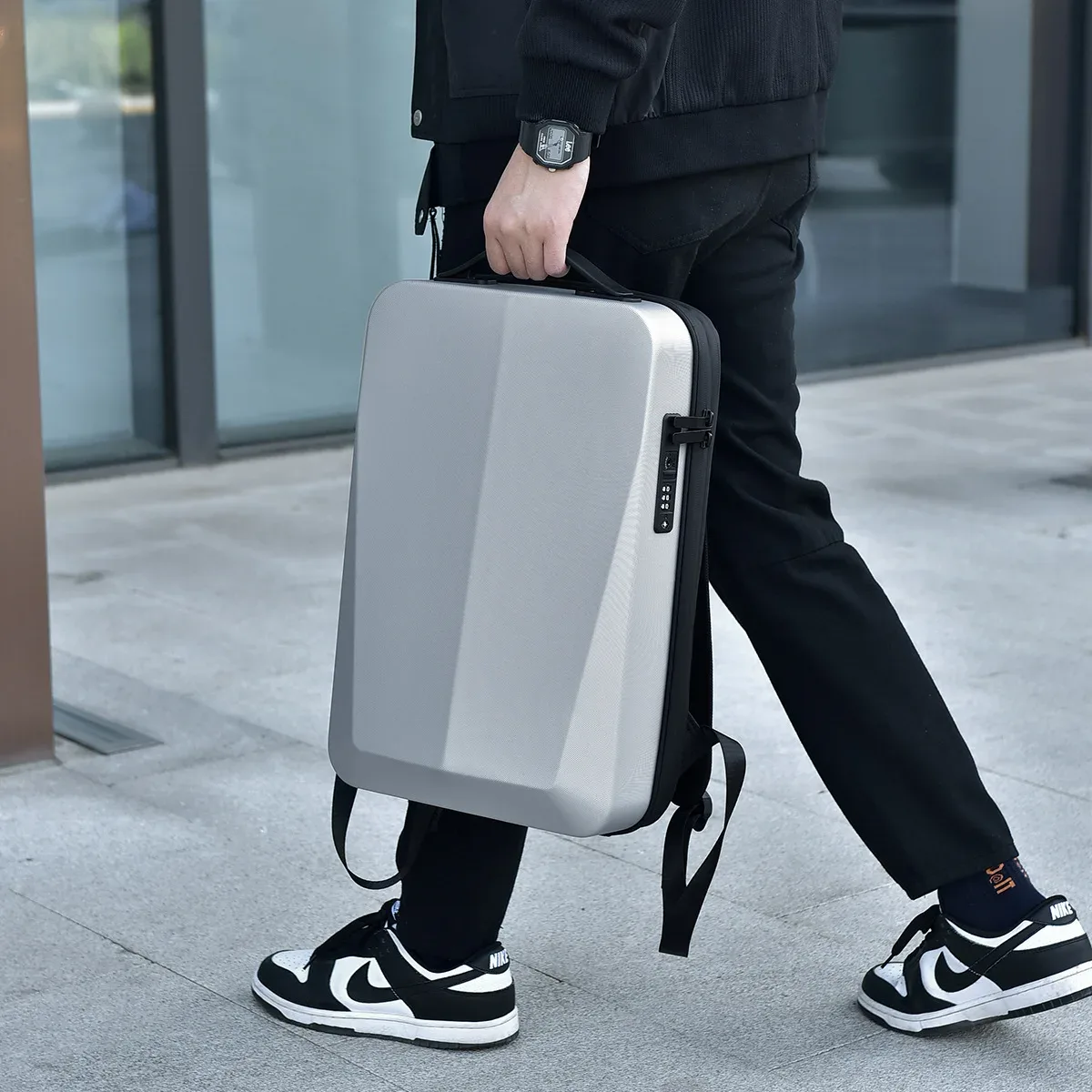 Sac à dos de voyage d'affaires pour hommes, sac pour ordinateur portable de jeu, sac à dos décontracté à coque rigide avec chargement USB, sac à dos pour trajets quotidiens