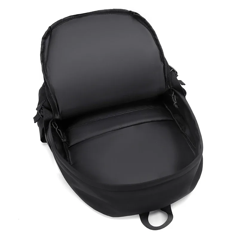 sac à dos simple pour homme en polyester imperméable de 15 pouces, couleur unie, tendance, pour couple, étudiant, ordinateur portable