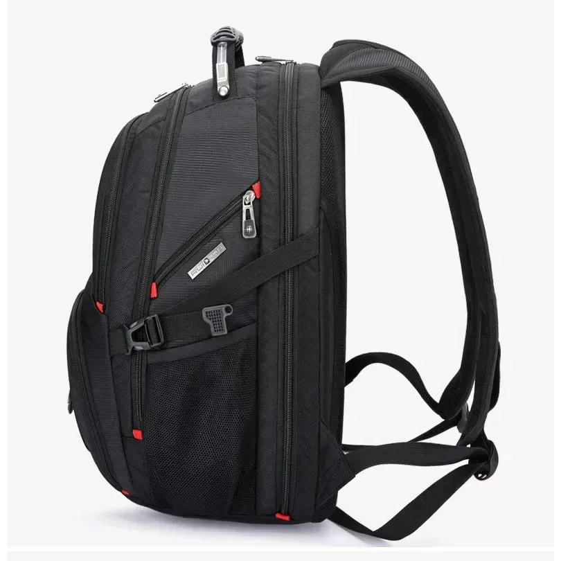 sac à dos multifonctionnel suisse pour ordinateur portable 17 pouces, sac de voyage, sac à livres d'université avec port de chargement usb, résistant à l'eau