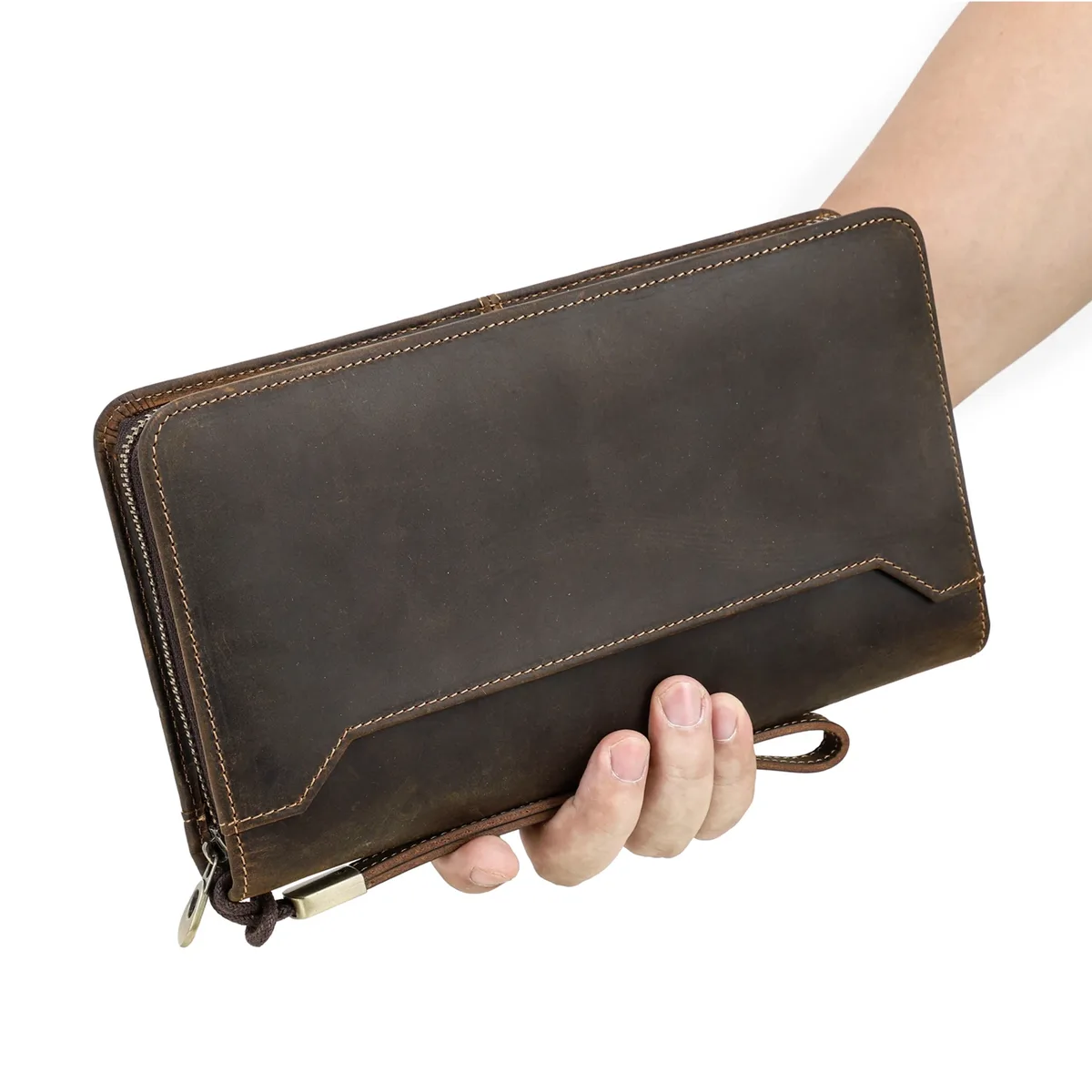 portefeuilles de voyage en cuir véritable contact's pour la famille, pochettes vintage pour hommes, étuis de passeport, porte-cartes, poche pour téléphone