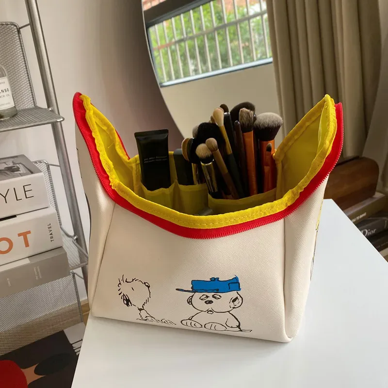nouvelle trousse de toilette femme grande capacité imperméable style maison snoopy dessin animé tendance