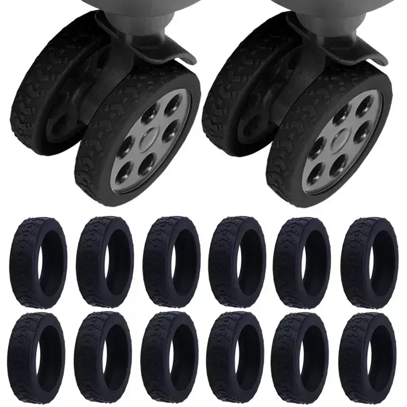 protecteur de roues de bagages en silicone, 2 à 24 pièces, roulettes, chaussures, valise de voyage, réduit le bruit, accessoires de couverture de protection de roue