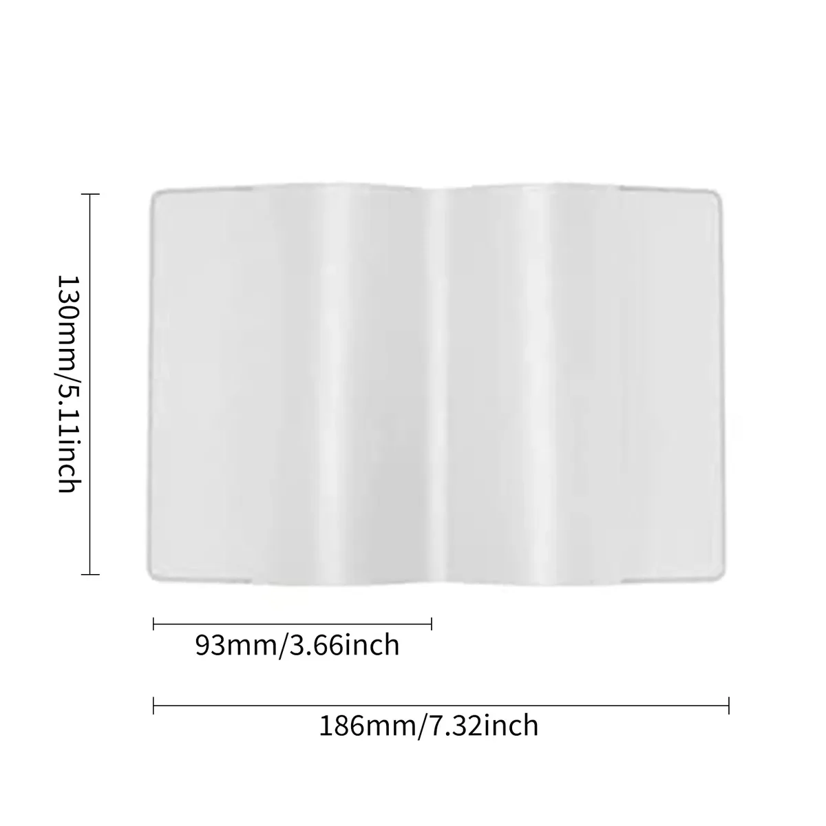 5 pièces couverture de passeport transparente protection contre la saleté pvc clair porte-passeport porte-carte étui pour carte de crédit passeport protéger