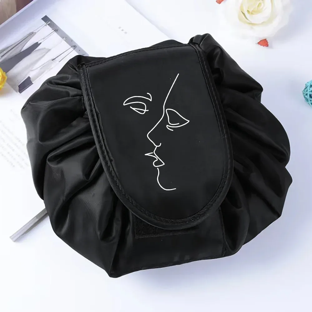 sac de rangement portable étanche pour cosmétiques, sac paresseux de proximité wstring, poudres de maquillage magiques, grande capacité, trousse de beauté de toilette de voyage