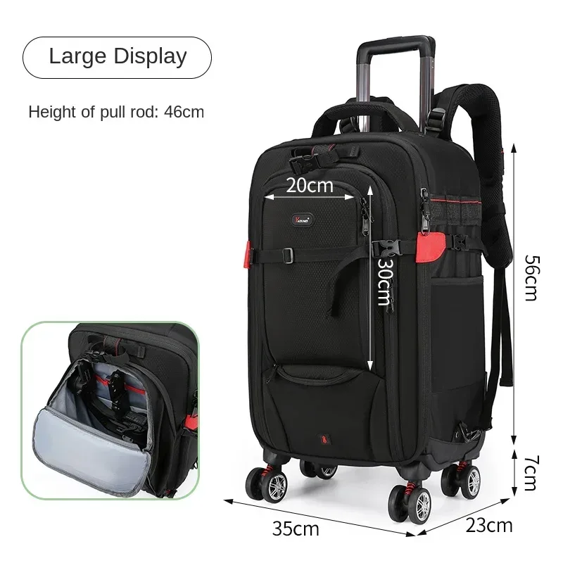 sac pour appareil photo multifonction valise sac à dos appareil photo numérique boîtier de chariot appareil photo professionnel sacs de voyage chariot bagages sacs à dos