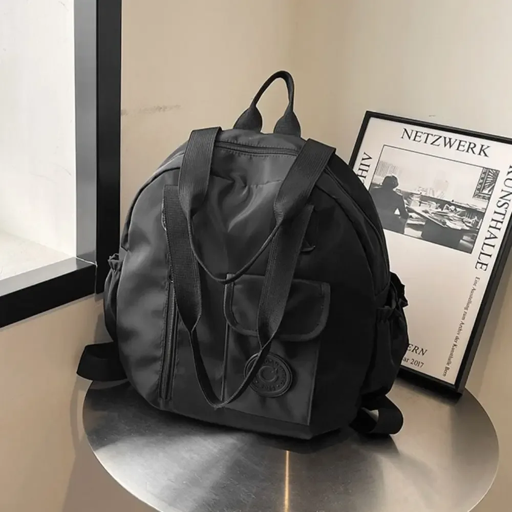 sac à dos de natation en nylon de style coréen, grande capacité, sac à bandoulière rond en nylon, sac fourre-tout, design de niche, sac de fitness pour filles