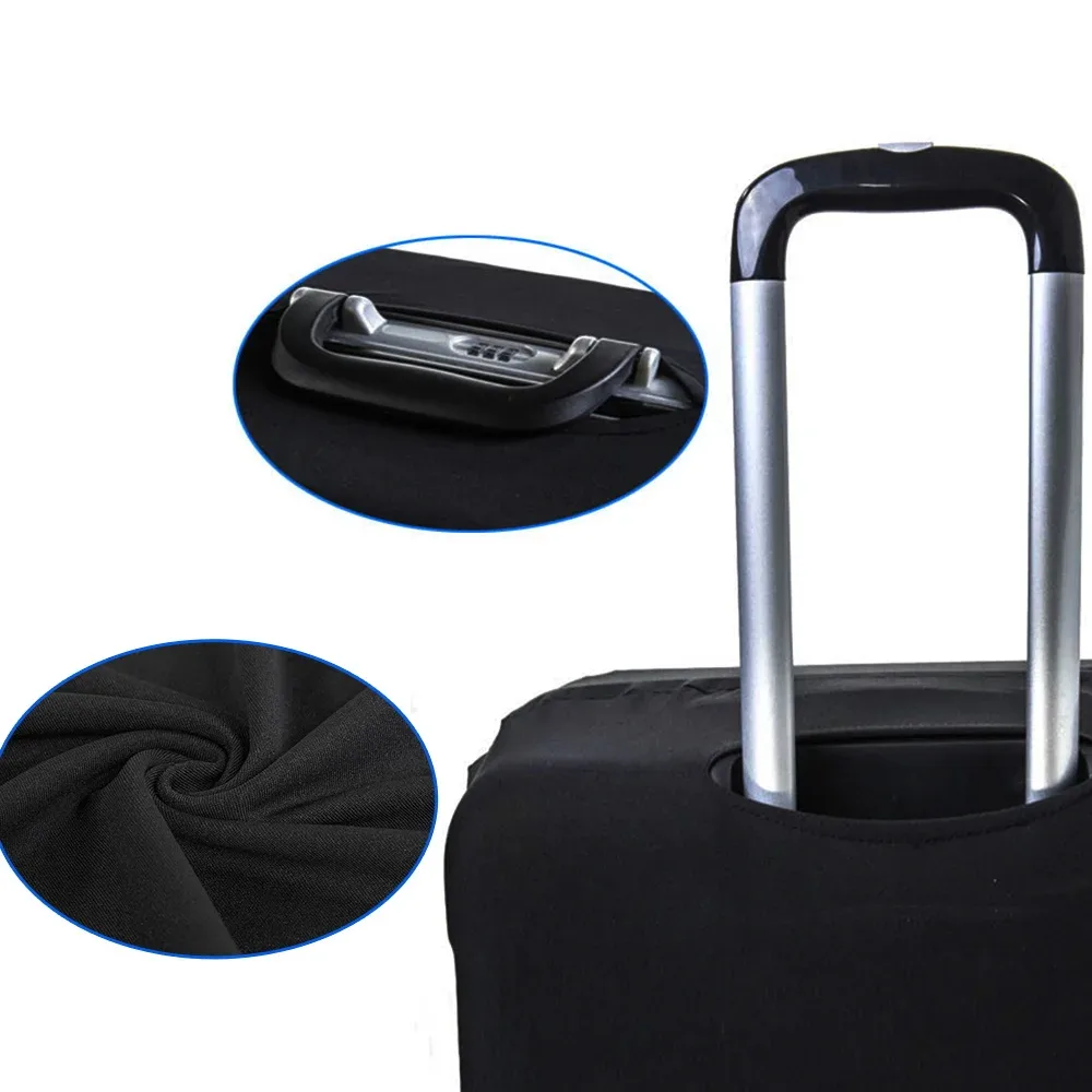 housse de protection pour valise avec empreintes de pieds colorées, couverture anti-poussière élastique plus épaisse pour valise à roulettes de 18 à 32 pouces, accessoires de voyage