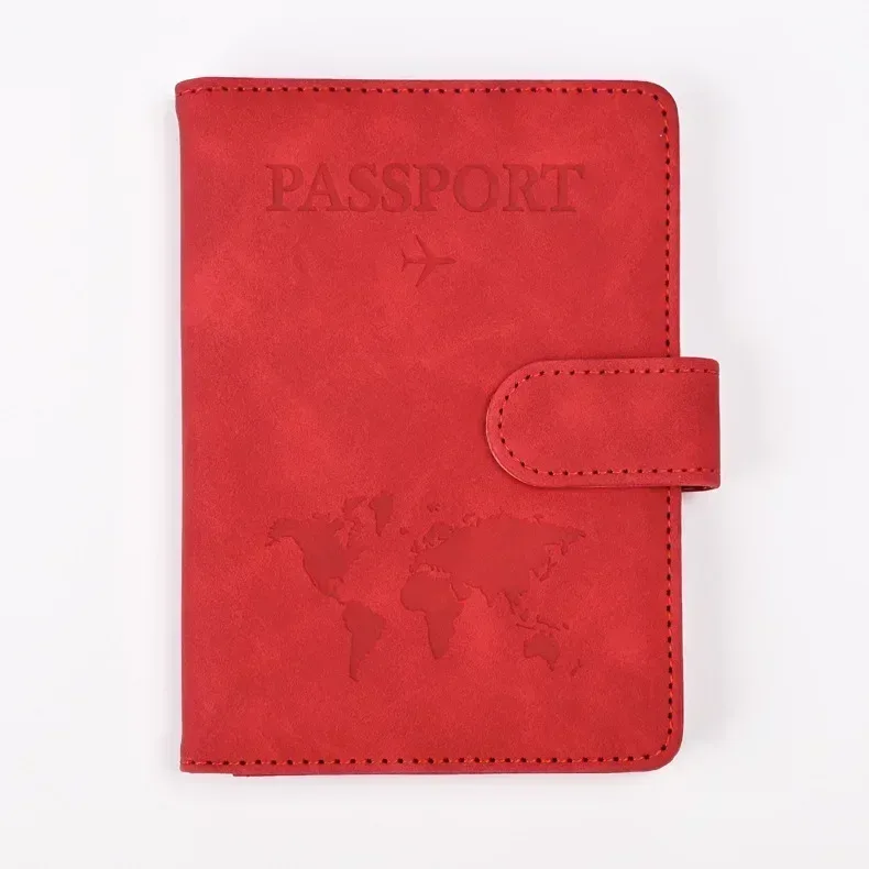 porte-passeport de voyage en cuir pu pour hommes et femmes, 10 couleurs, avec porte-cartes de crédit et étui de protection pour billets.