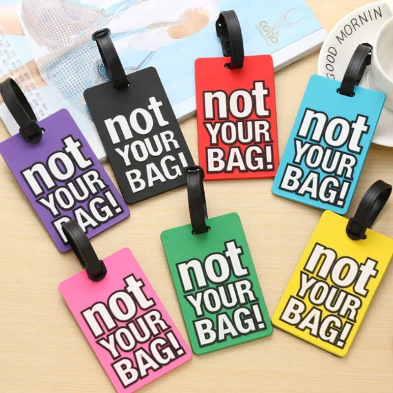 mode lettre créative pas votre sac accessoires de voyage mignons étiquettes de bagages valise style de bande d