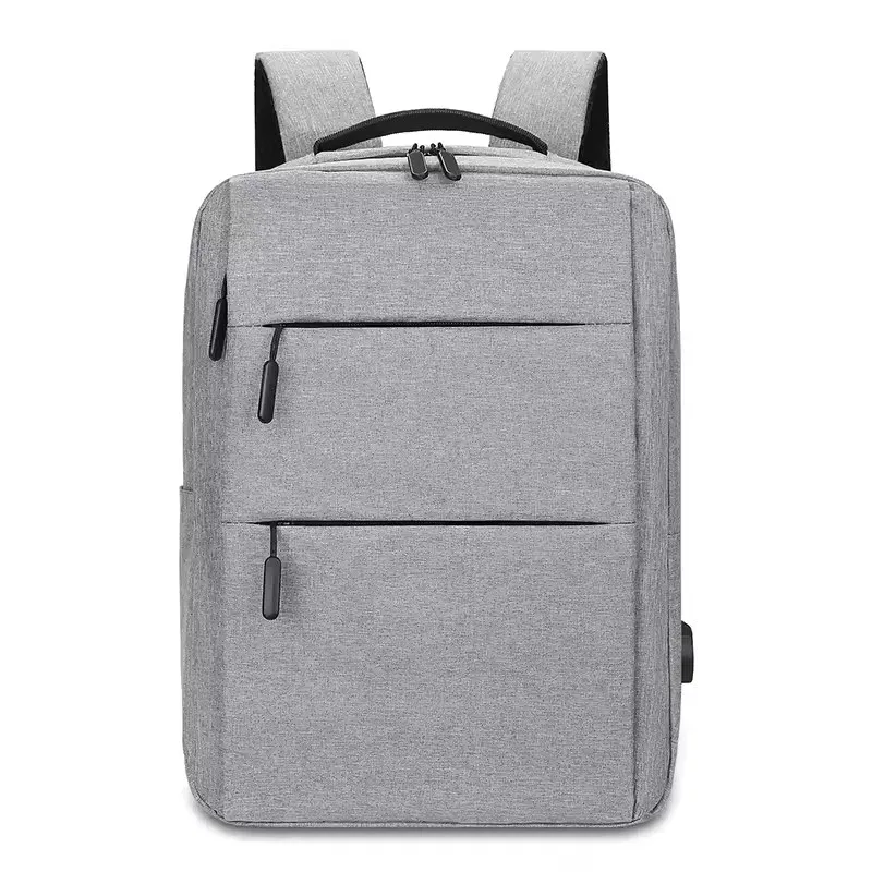 sac à dos d'affaires à double fermeture éclair, sac d'ordinateur étanche, sac de voyage lancé décontracté, sac de sport avec port de chargement usb