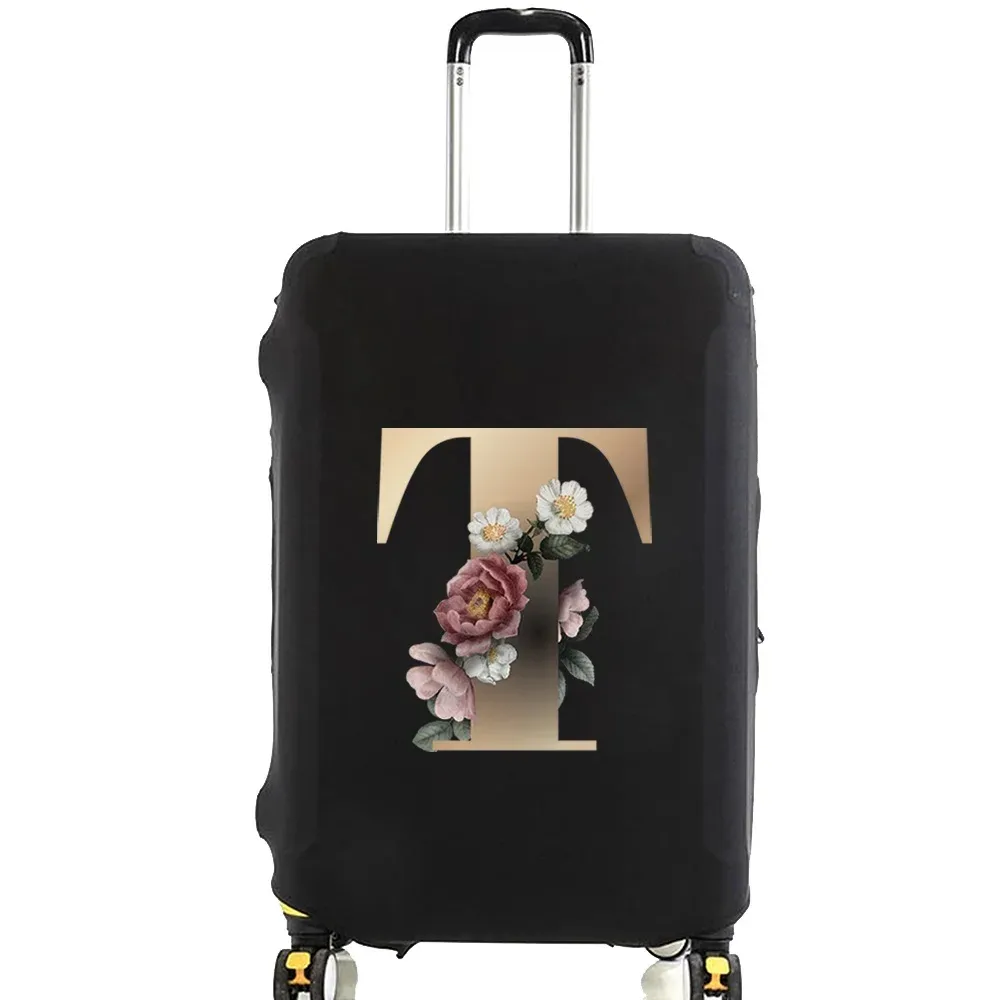 housse de protection pour valise de voyage, housse de protection élastique épaisse pour bagages de 18 à 28 pouces, étui de sac de voyage pour bagages, lettre dorée imprimée