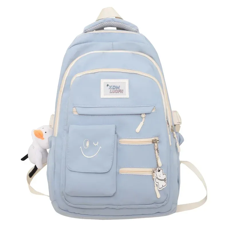 sac à dos en polaire de grande capacité pour filles, sacs à dos de voyage en plein air, grands sacs d'école, lettre, carillon de rue, mignon, nouveau