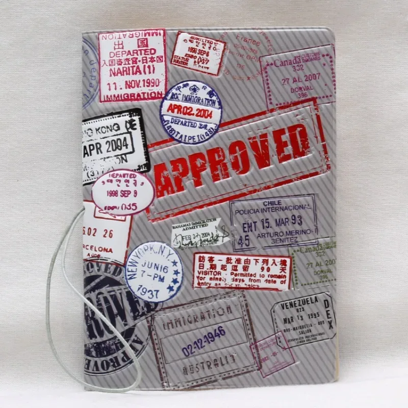 couverture de passeport de voyage étanche pour femmes, nouveau pu unisexe, porte-cartes, porte-documents, portefeuille, sac à main