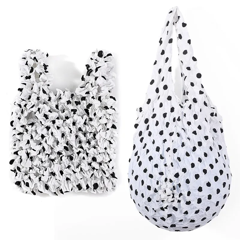 nouveau sac fourre-tout élastique réutilisable mini 1 pièce, grande capacité, sac à bandoulière portable, sac de rangement