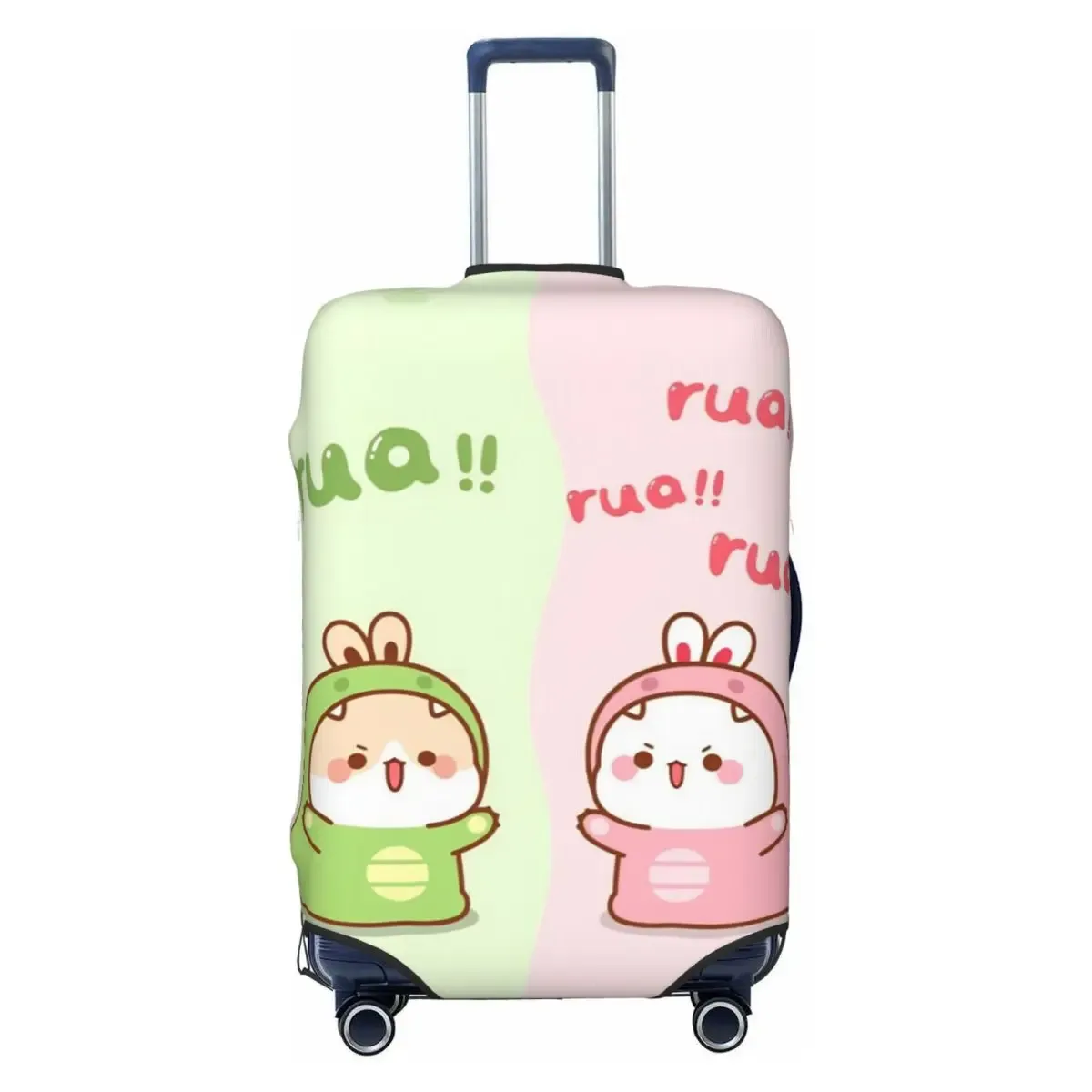 housse de valise peach and goma bubu dudu, motif ours mignon, pour voyage en avion, protection pratique pour bagages
