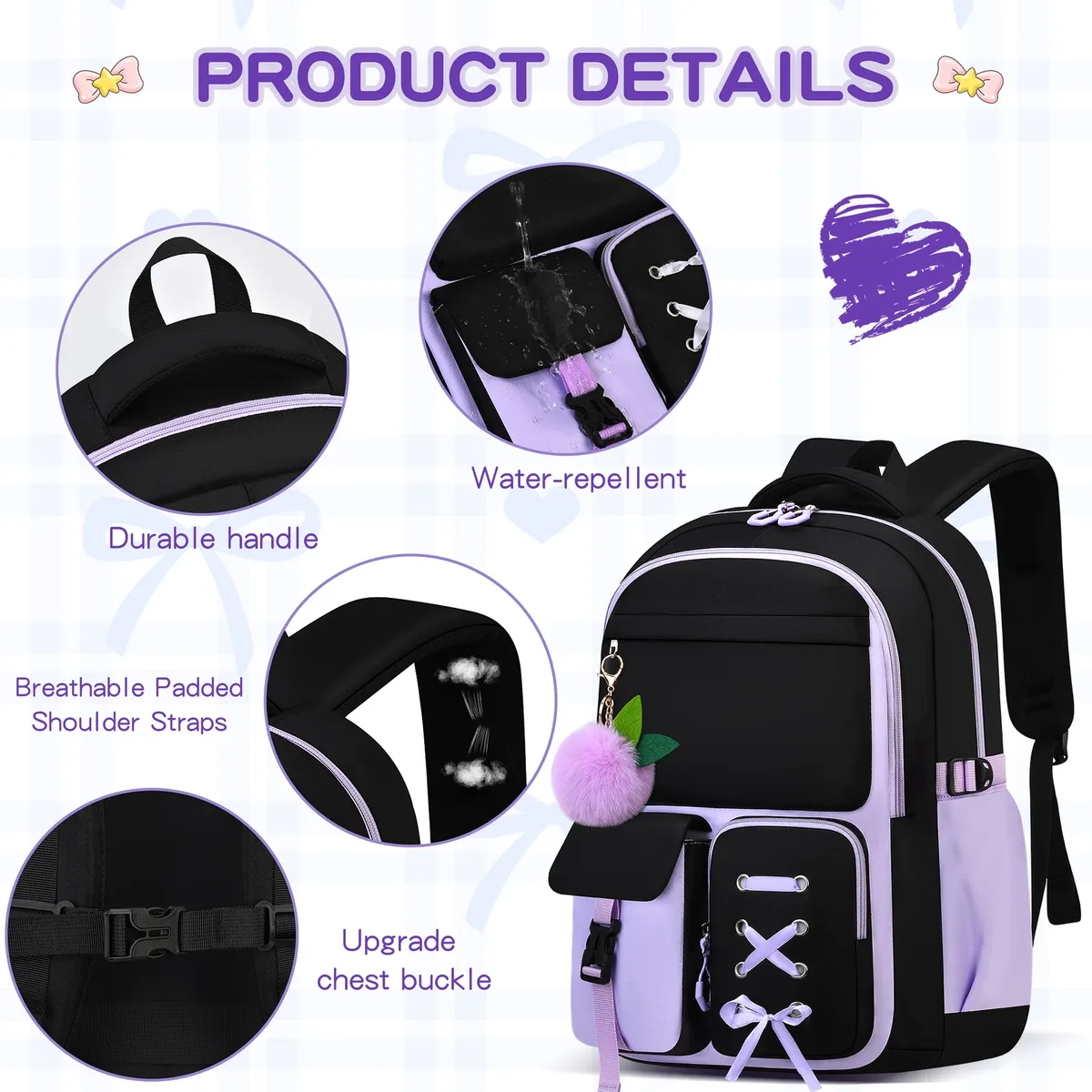 sacs d'école primaire pour filles, cartable kawaii léger pour enfants, sac à dos pour livres, sac à dos de voyage, mochilas, cadeaux
