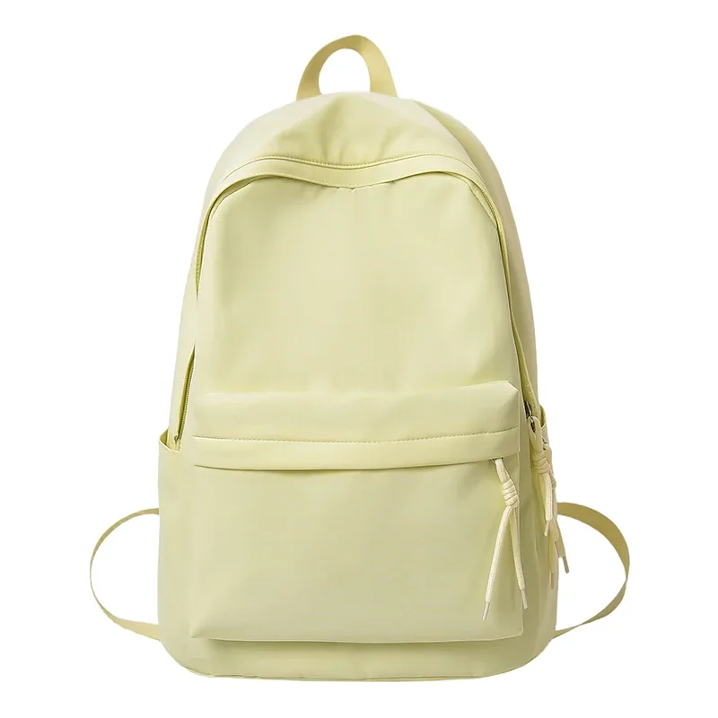 sac à dos en nylon pour femmes, sac à dos simple de couleur unie pour étudiantes, cartable pour adolescentes, sac à dos de voyage pour les déplacements